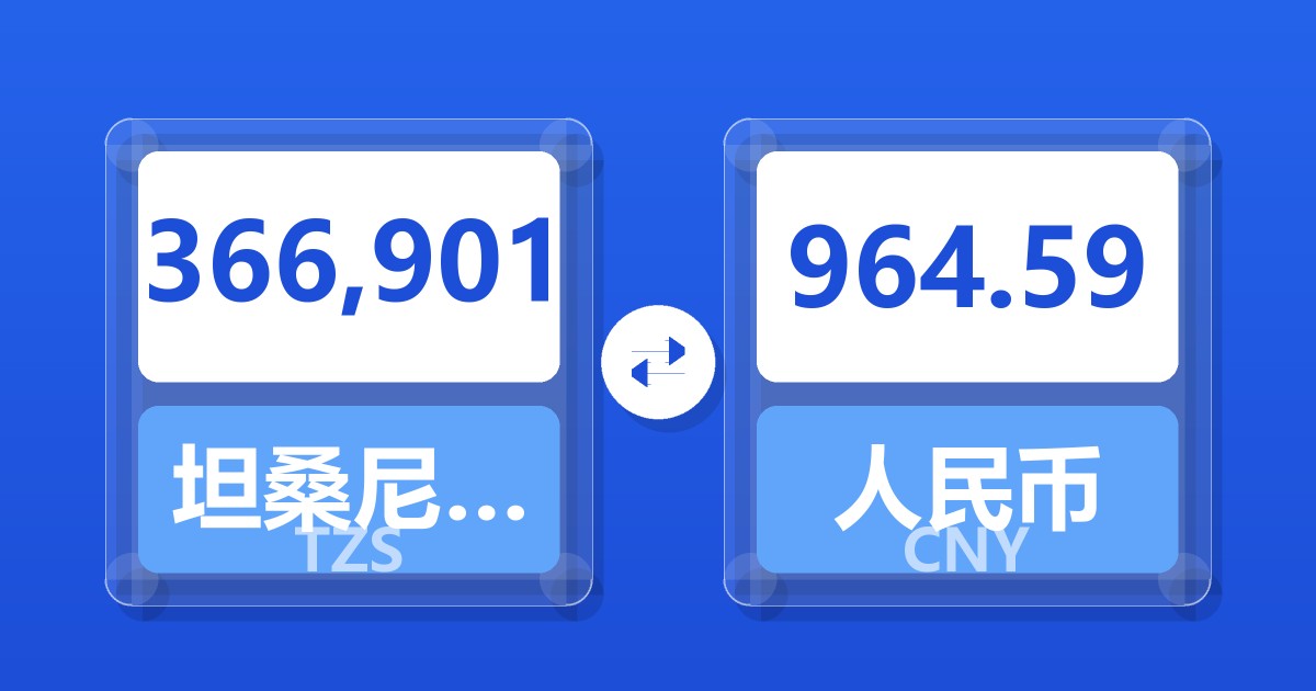 366,901坦桑尼亚先令兑人民币