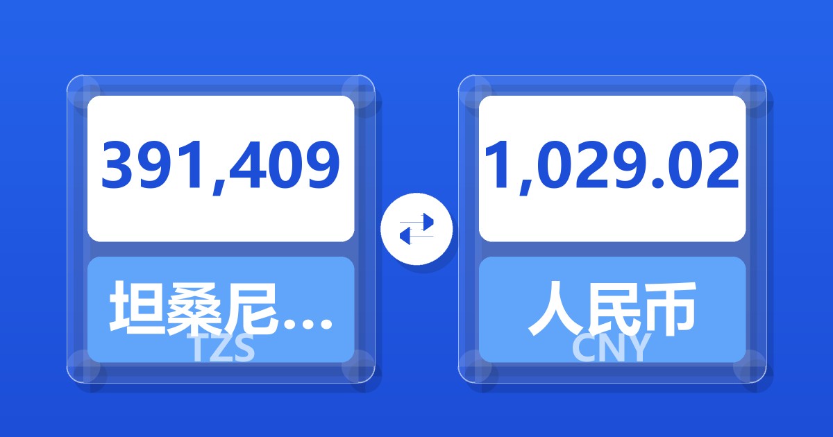 391,409坦桑尼亚先令兑人民币