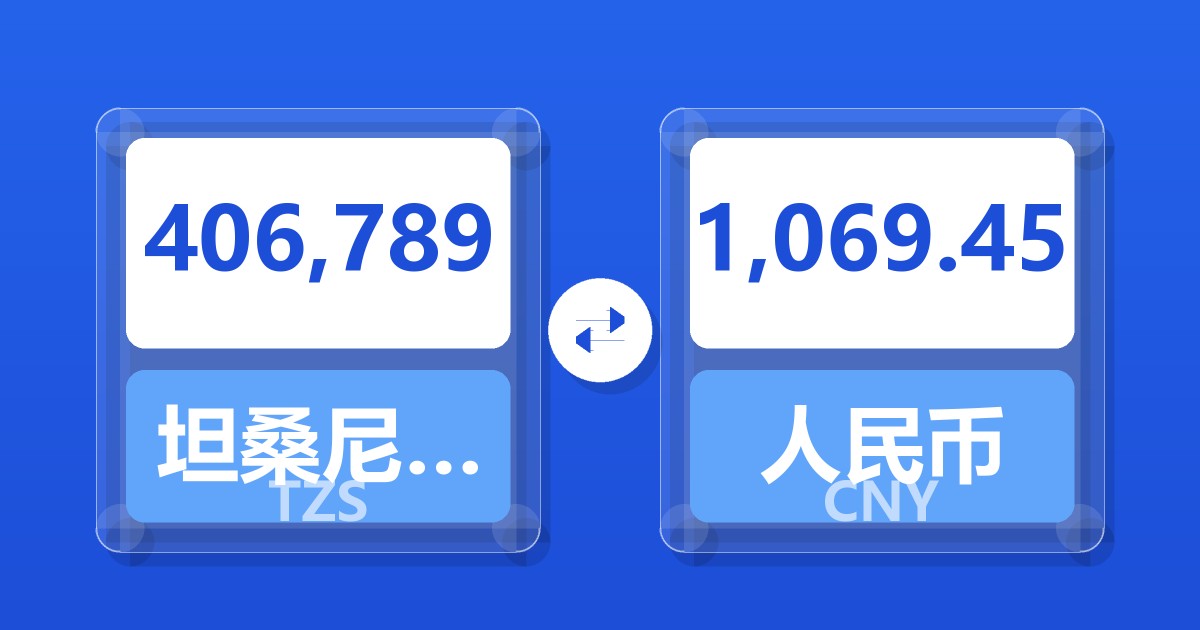 406,789坦桑尼亚先令兑人民币