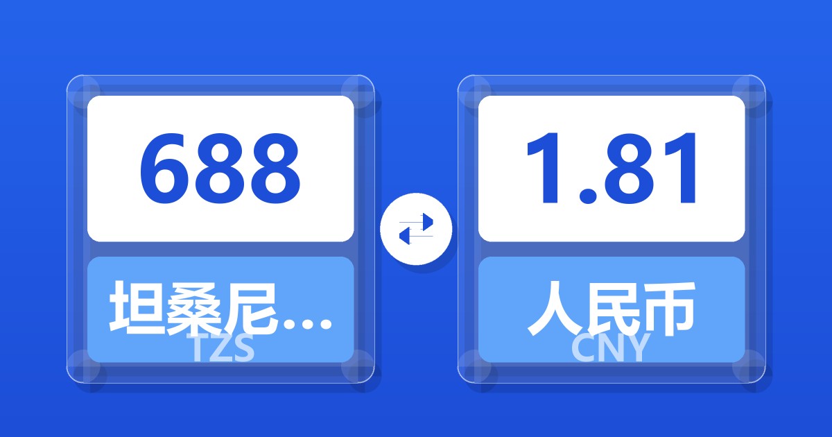 688坦桑尼亚先令兑人民币