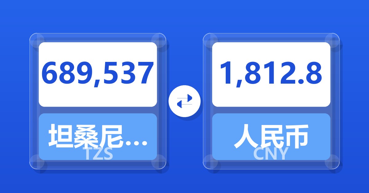 689,537坦桑尼亚先令兑人民币