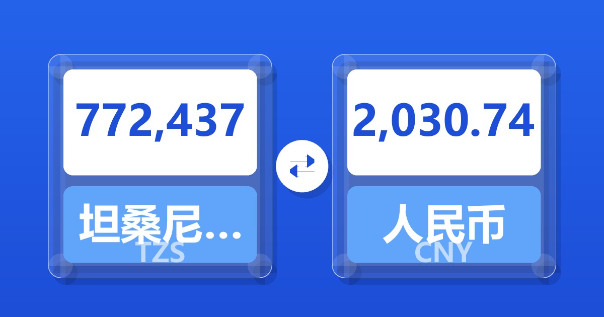 772,437坦桑尼亚先令兑人民币