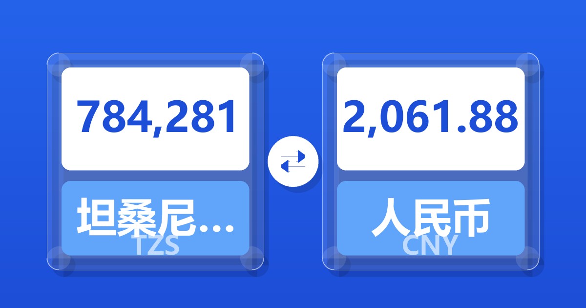 784,281坦桑尼亚先令兑人民币