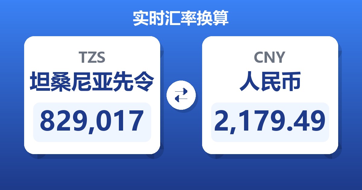 829,017坦桑尼亚先令兑人民币