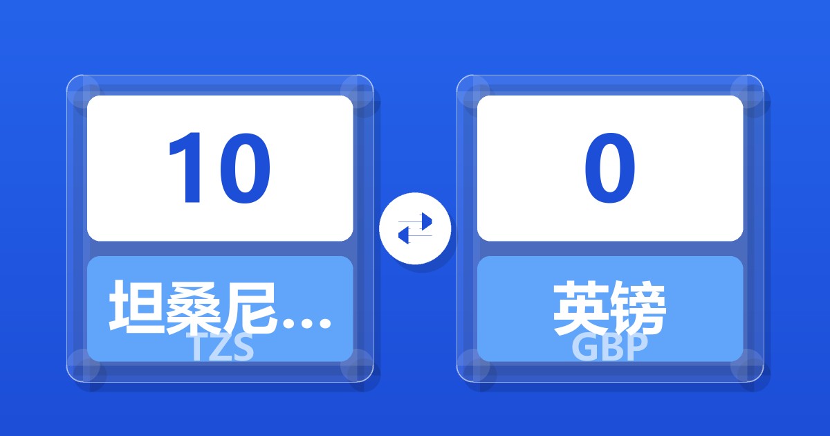 10坦桑尼亚先令兑英镑