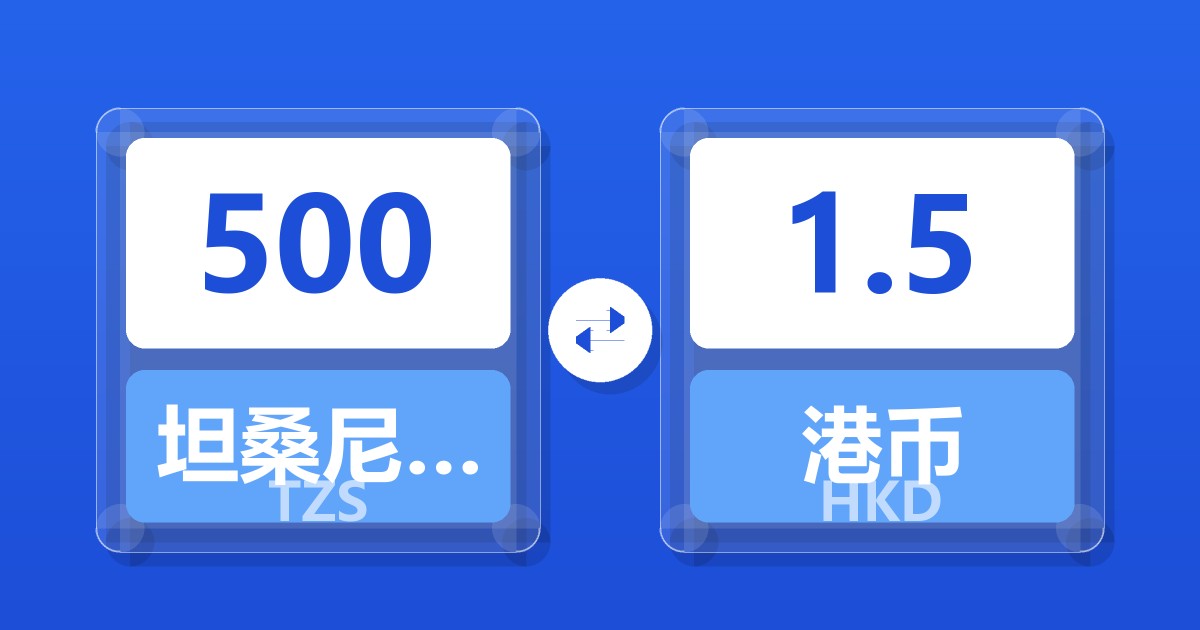 500坦桑尼亚先令兑港币