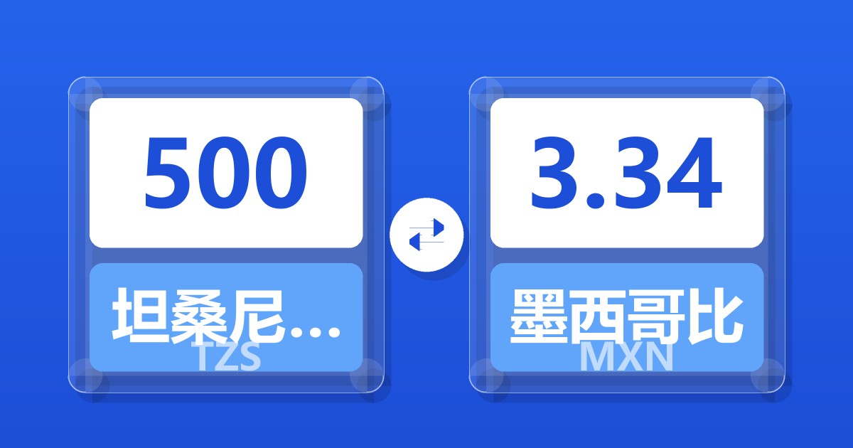 500坦桑尼亚先令兑墨西哥比索