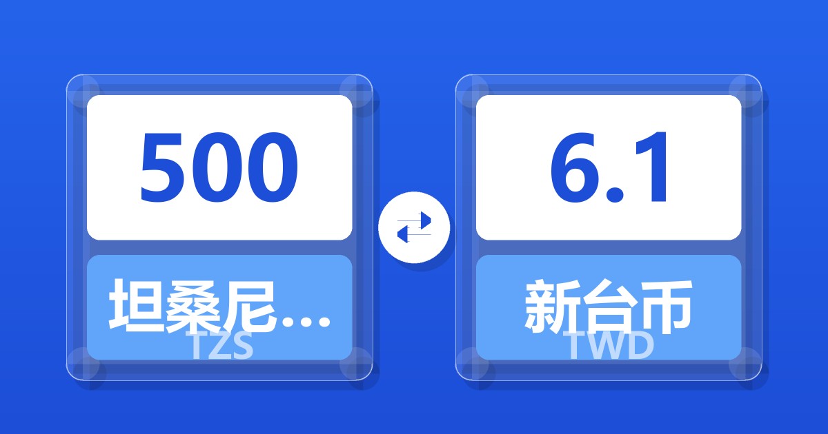 500坦桑尼亚先令兑新台币