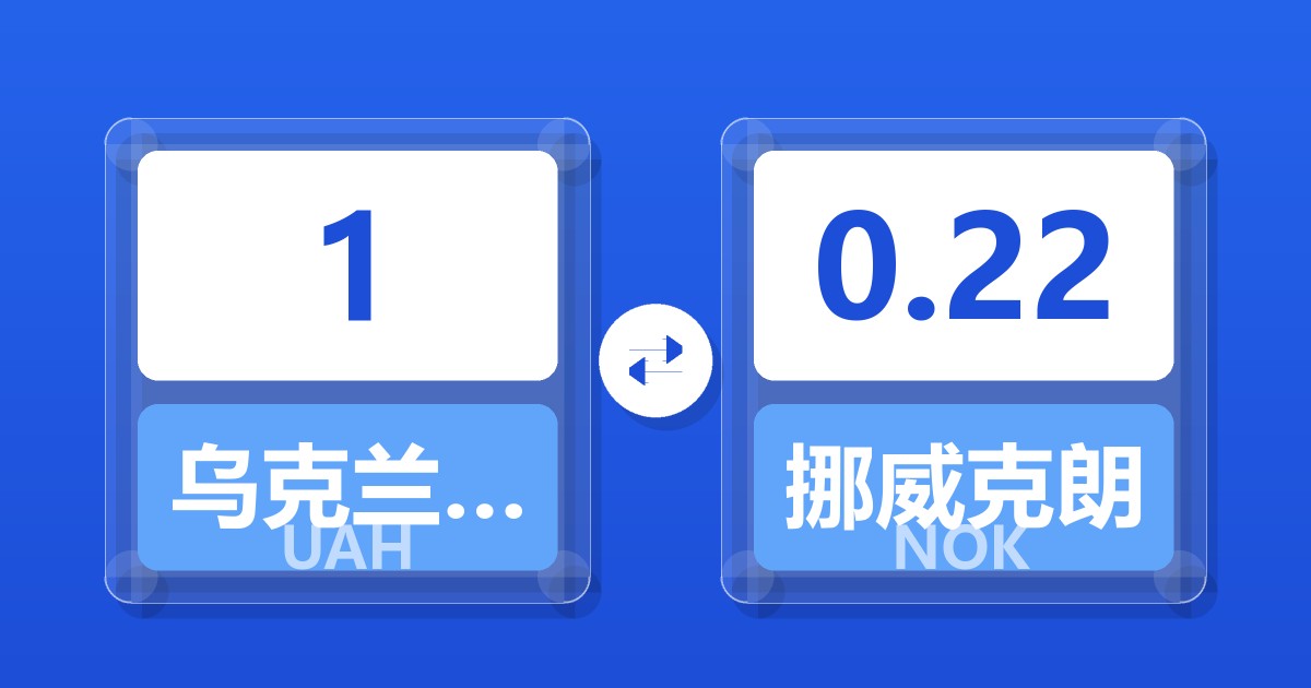 1乌克兰格里夫纳兑挪威克朗