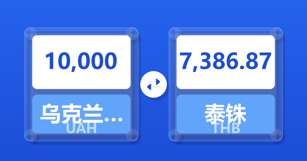 10,000乌克兰格里夫纳兑泰铢