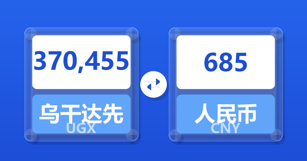 370,455乌干达先令兑人民币