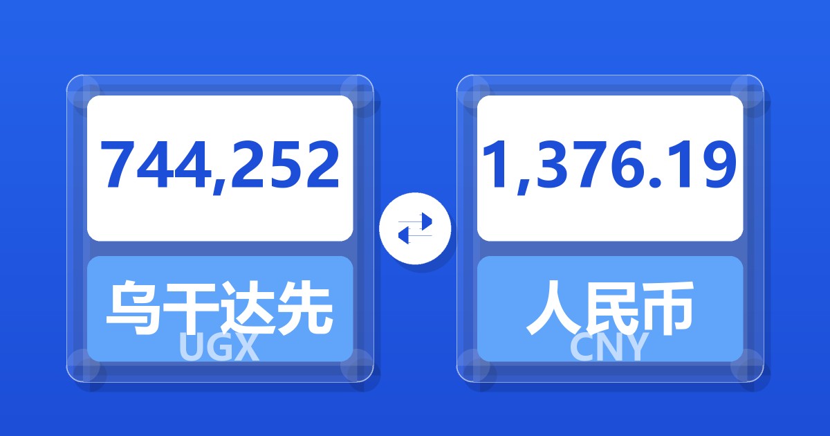 744,252乌干达先令兑人民币