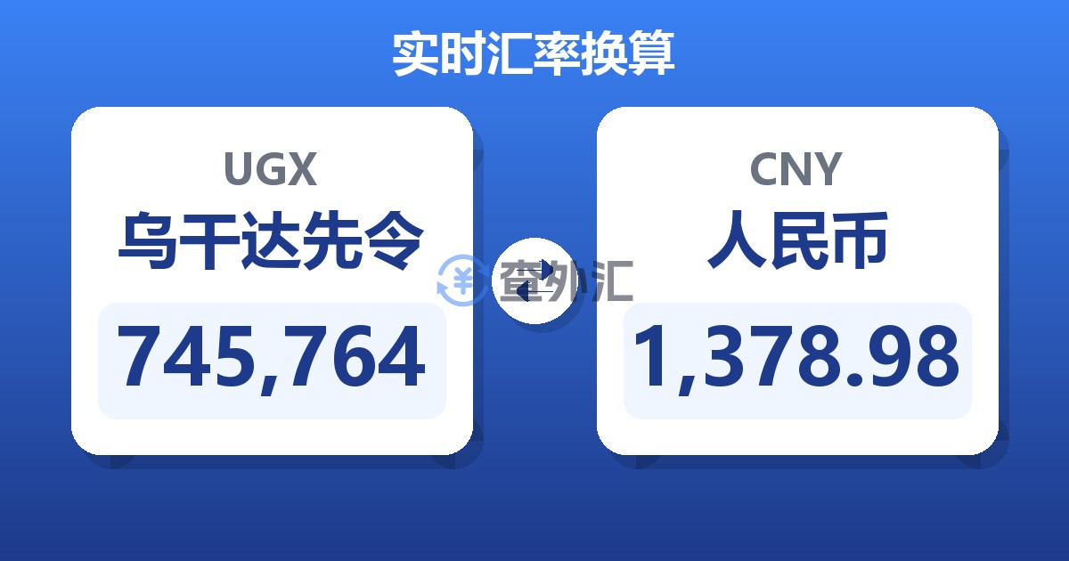 745,764乌干达先令兑人民币