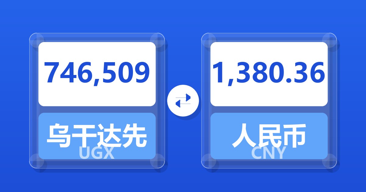746,509乌干达先令兑人民币