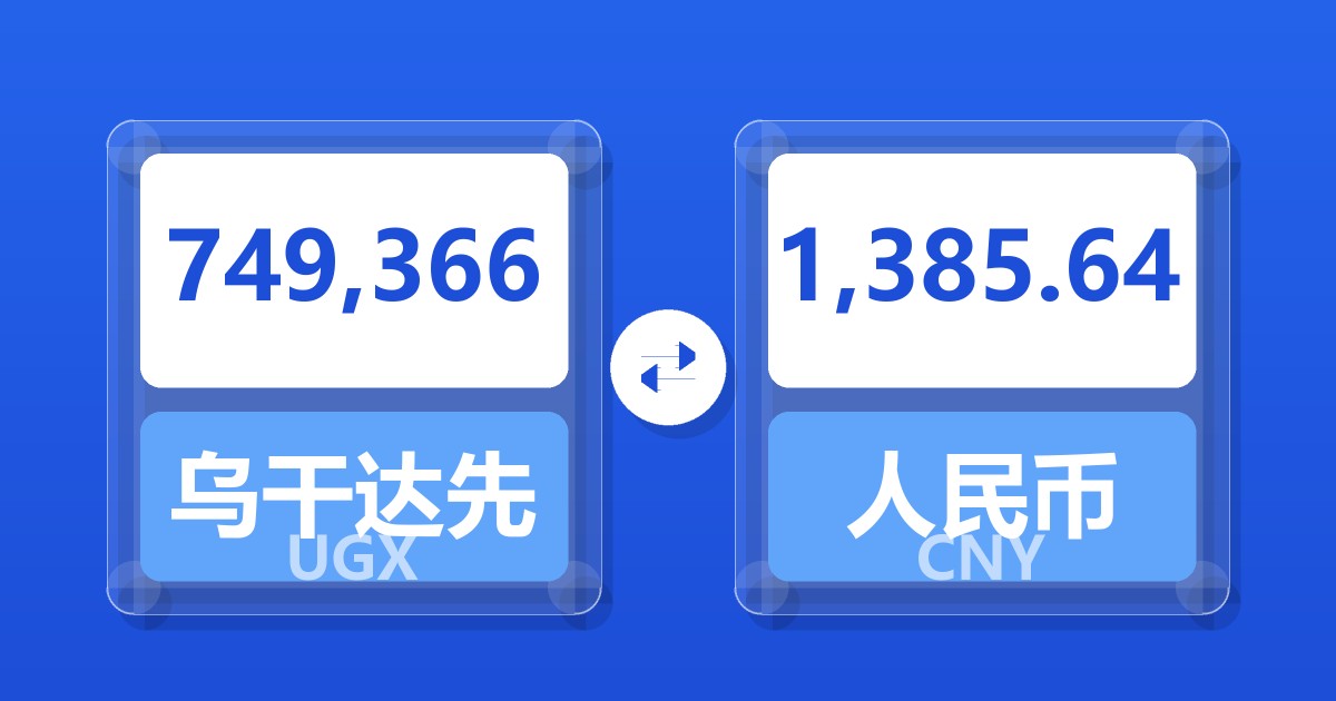 749,366乌干达先令兑人民币