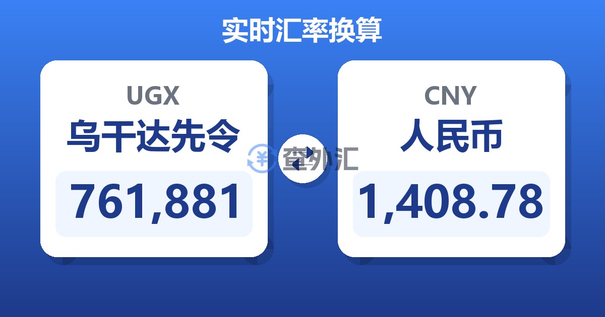 761,881乌干达先令兑人民币