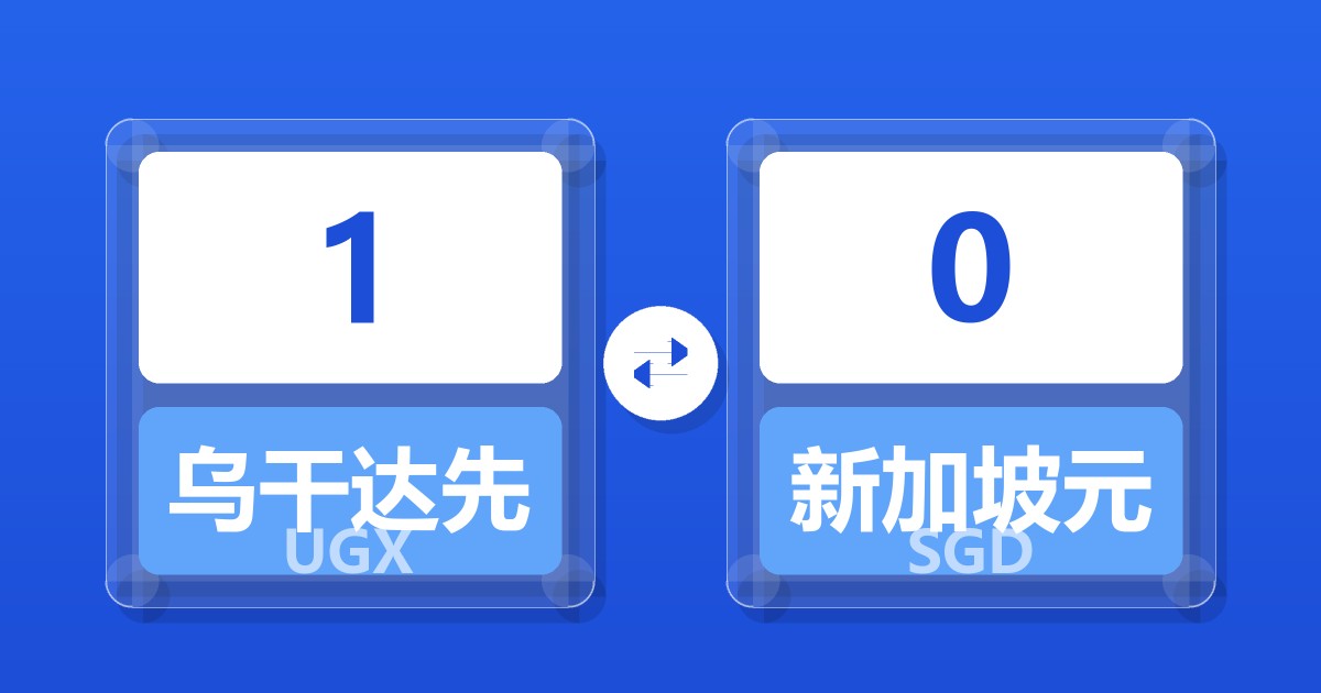 1乌干达先令兑新加坡元