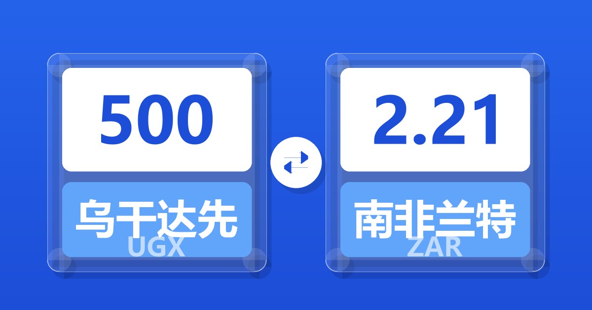 500乌干达先令兑南非兰特