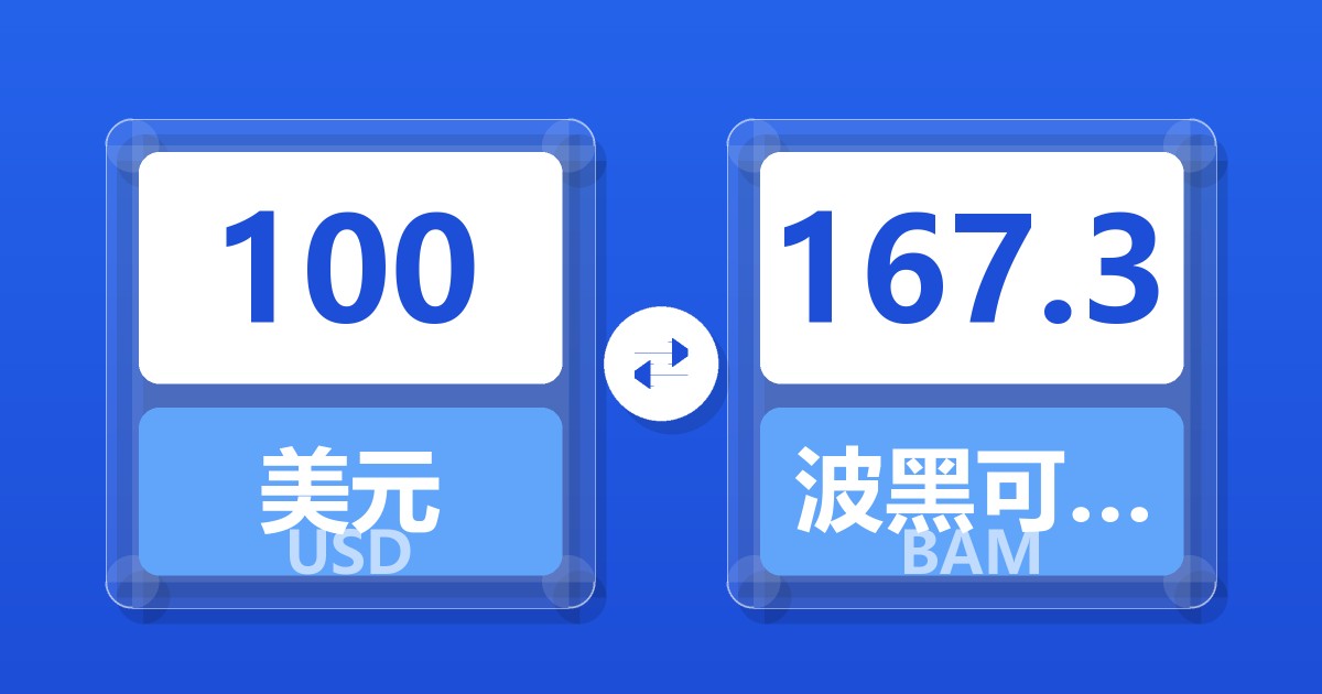 100美元兑波黑可兑换马克