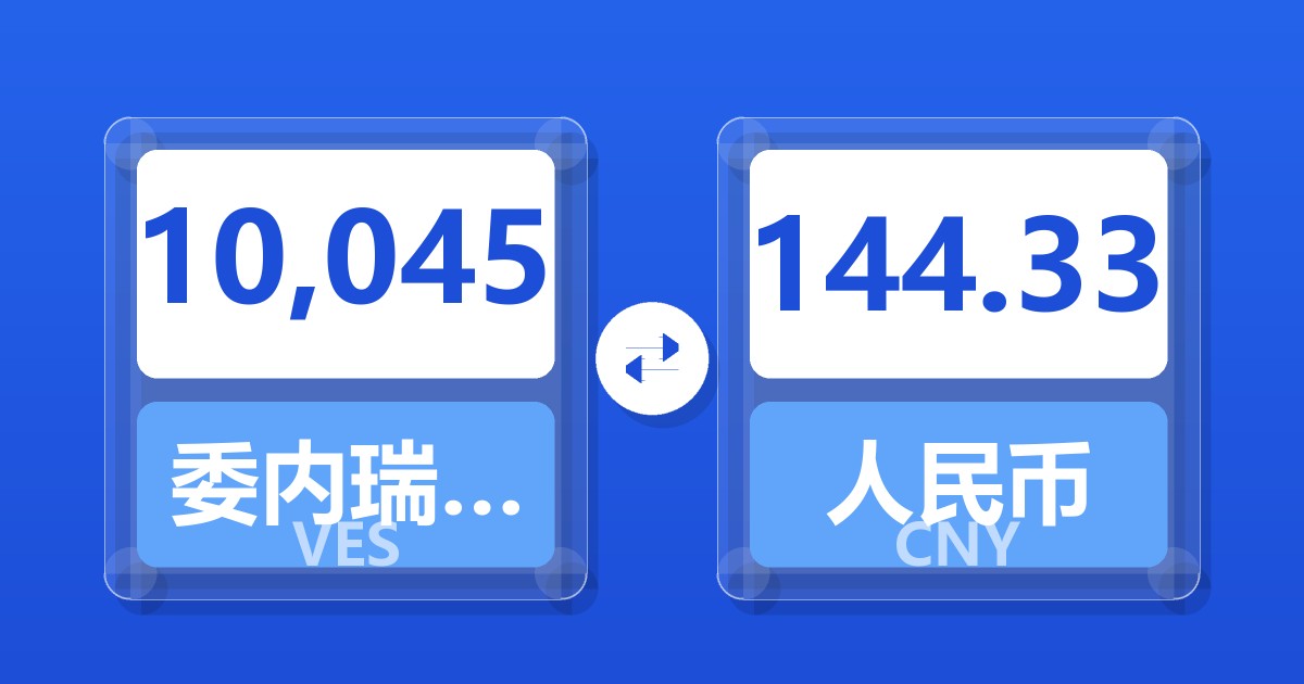 10,045委内瑞拉玻利瓦尔兑人民币