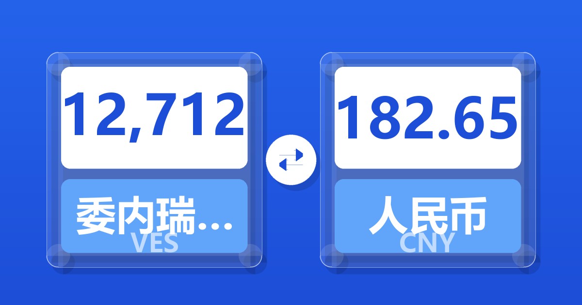 12,712委内瑞拉玻利瓦尔兑人民币
