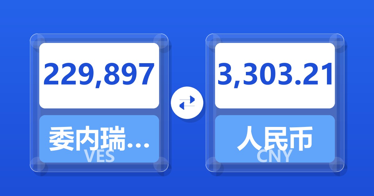 229,897委内瑞拉玻利瓦尔兑人民币