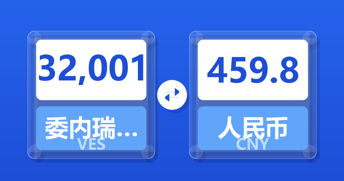 32,001委内瑞拉玻利瓦尔兑人民币