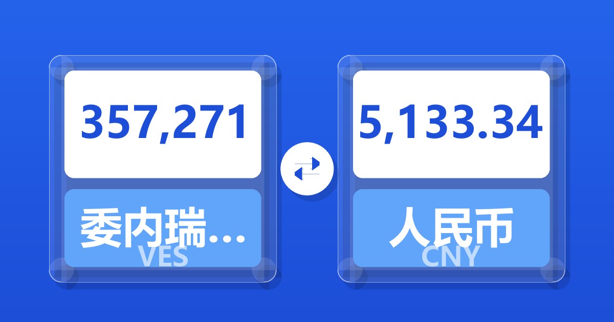357,271委内瑞拉玻利瓦尔兑人民币