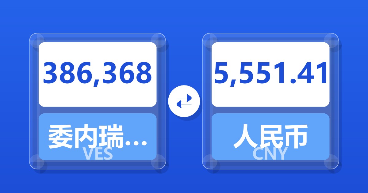 386,368委内瑞拉玻利瓦尔兑人民币
