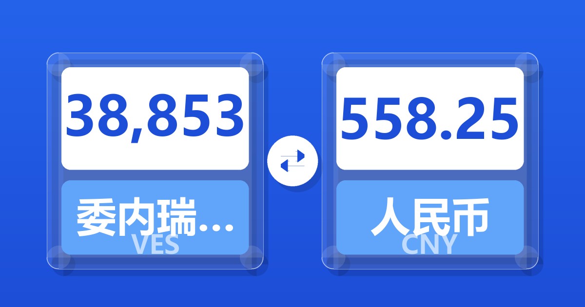 38,853委内瑞拉玻利瓦尔兑人民币
