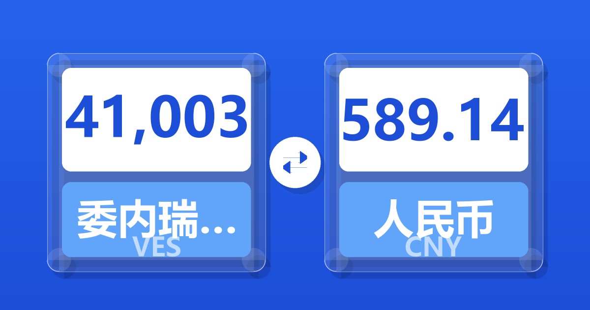 41,003委内瑞拉玻利瓦尔兑人民币