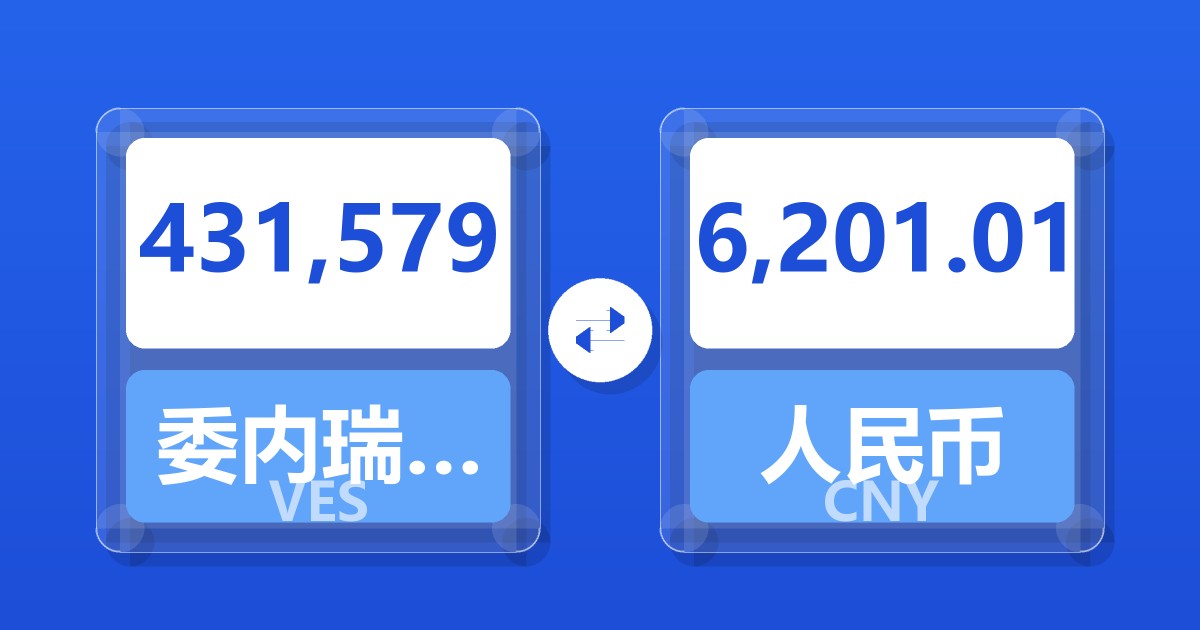 431,579委内瑞拉玻利瓦尔兑人民币