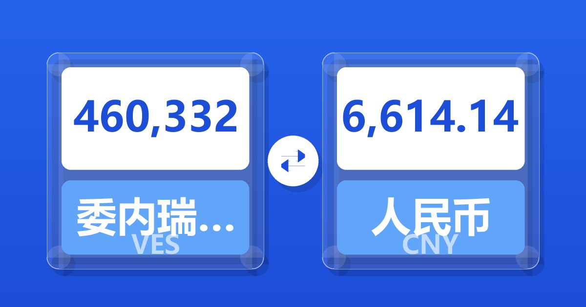 460,332委内瑞拉玻利瓦尔兑人民币