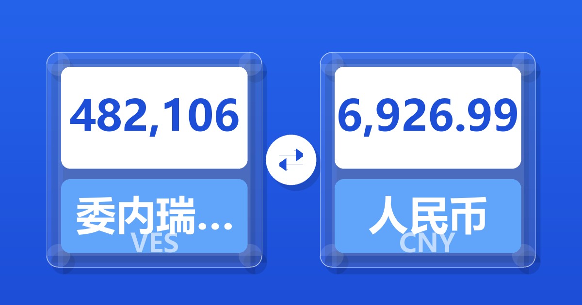 482,106委内瑞拉玻利瓦尔兑人民币