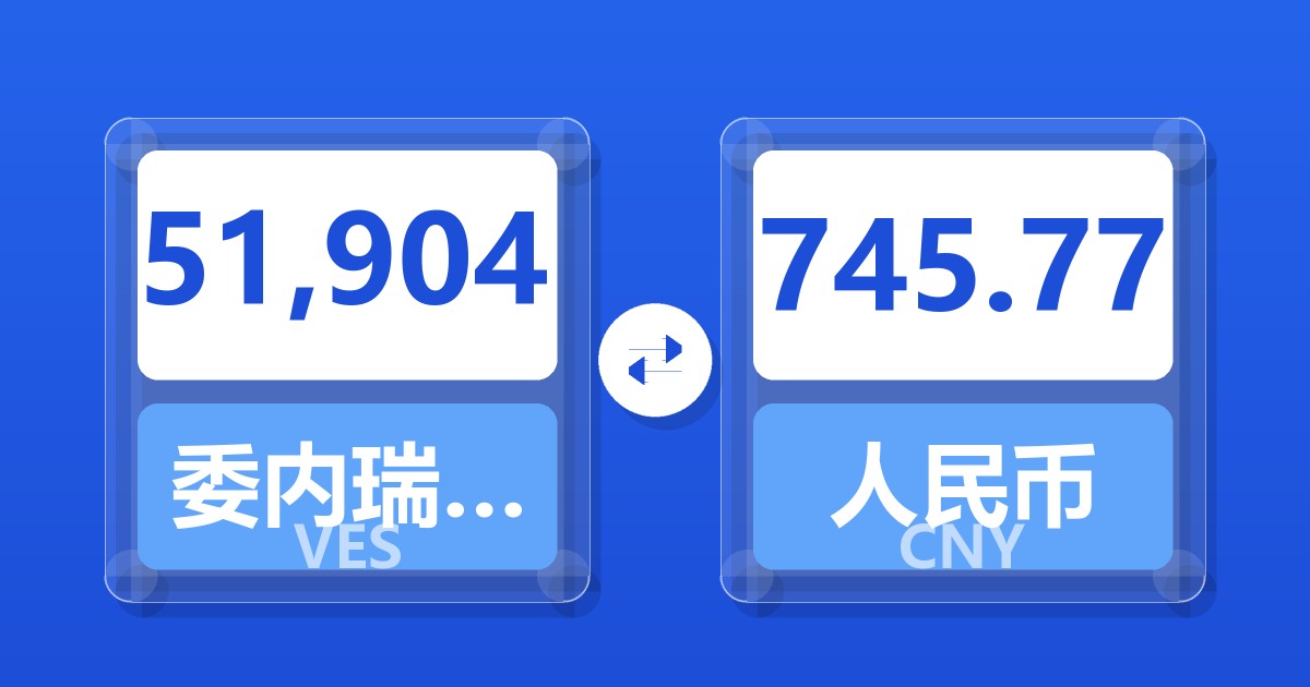 51,904委内瑞拉玻利瓦尔兑人民币