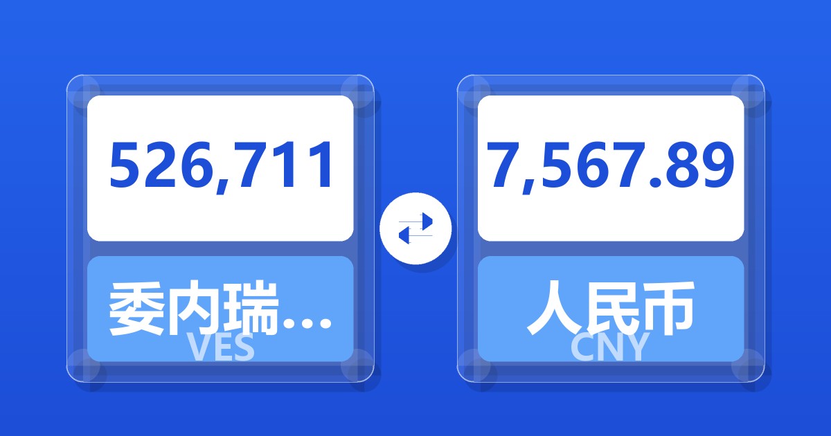 526,711委内瑞拉玻利瓦尔兑人民币