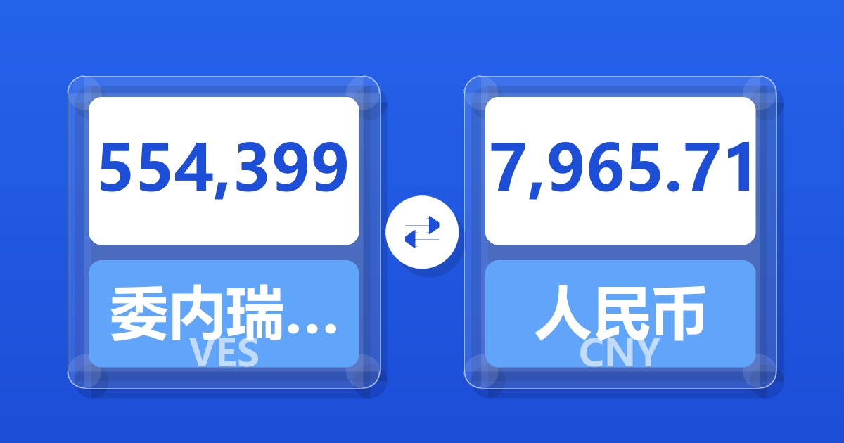554,399委内瑞拉玻利瓦尔兑人民币