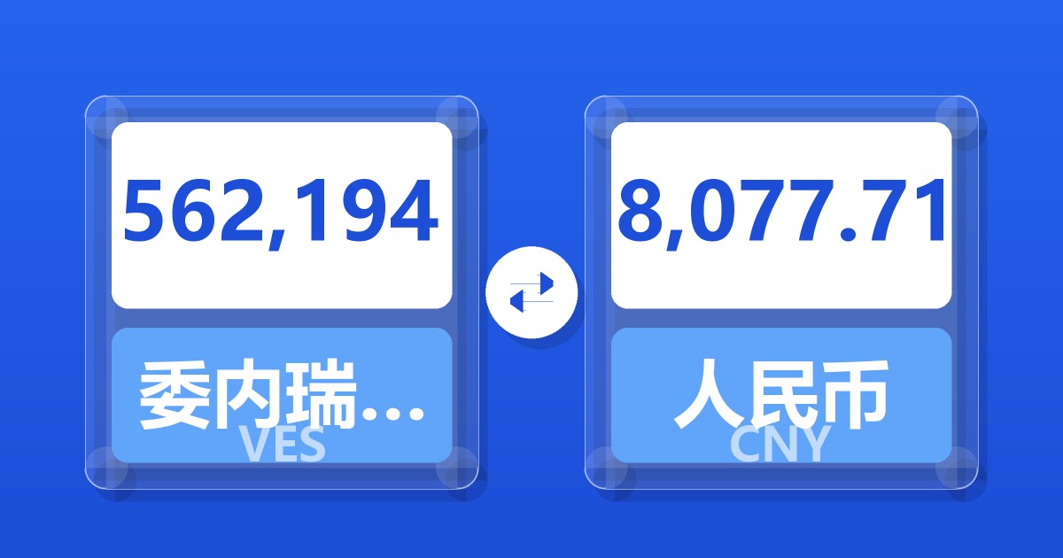 562,194委内瑞拉玻利瓦尔兑人民币