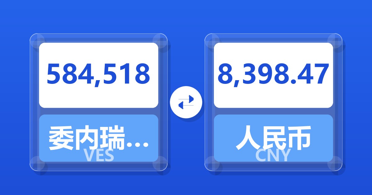 584,518委内瑞拉玻利瓦尔兑人民币