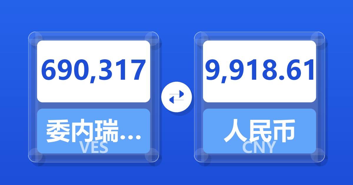 690,317委内瑞拉玻利瓦尔兑人民币