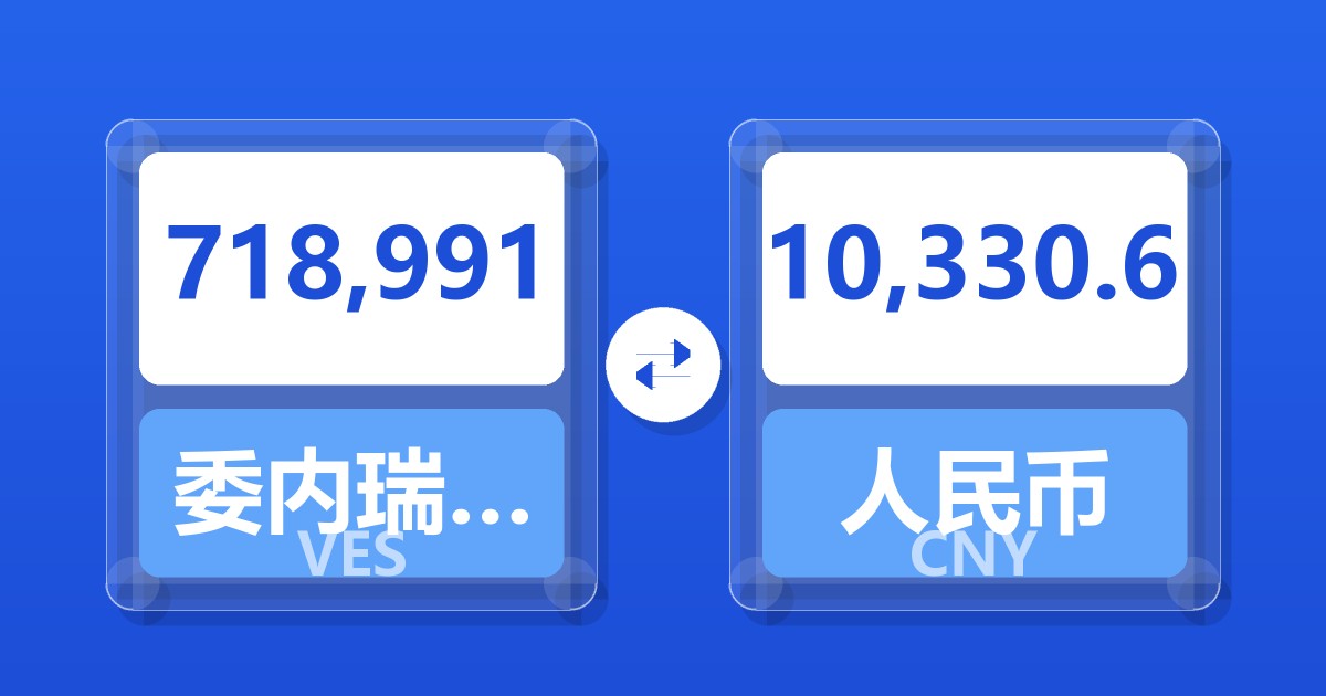 718,991委内瑞拉玻利瓦尔兑人民币