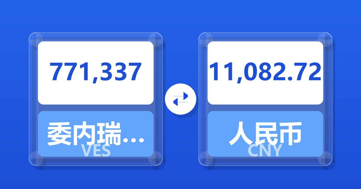771,337委内瑞拉玻利瓦尔兑人民币