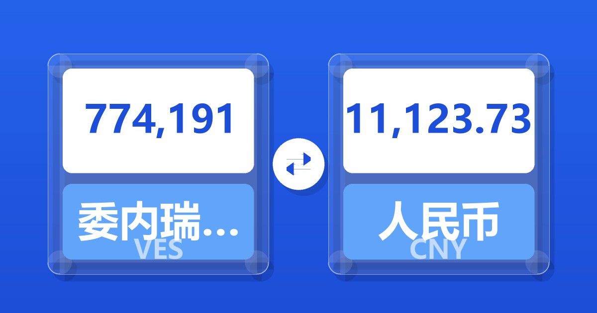 774,191委内瑞拉玻利瓦尔兑人民币