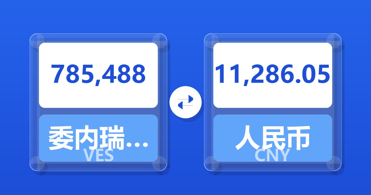 785,488委内瑞拉玻利瓦尔兑人民币