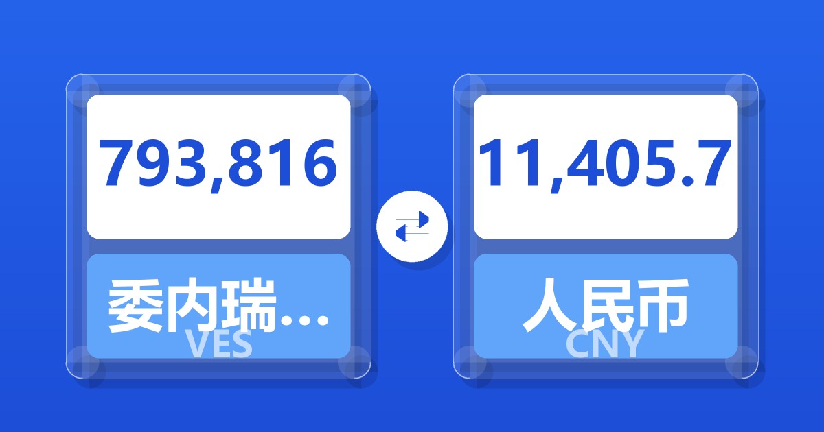 793,816委内瑞拉玻利瓦尔兑人民币