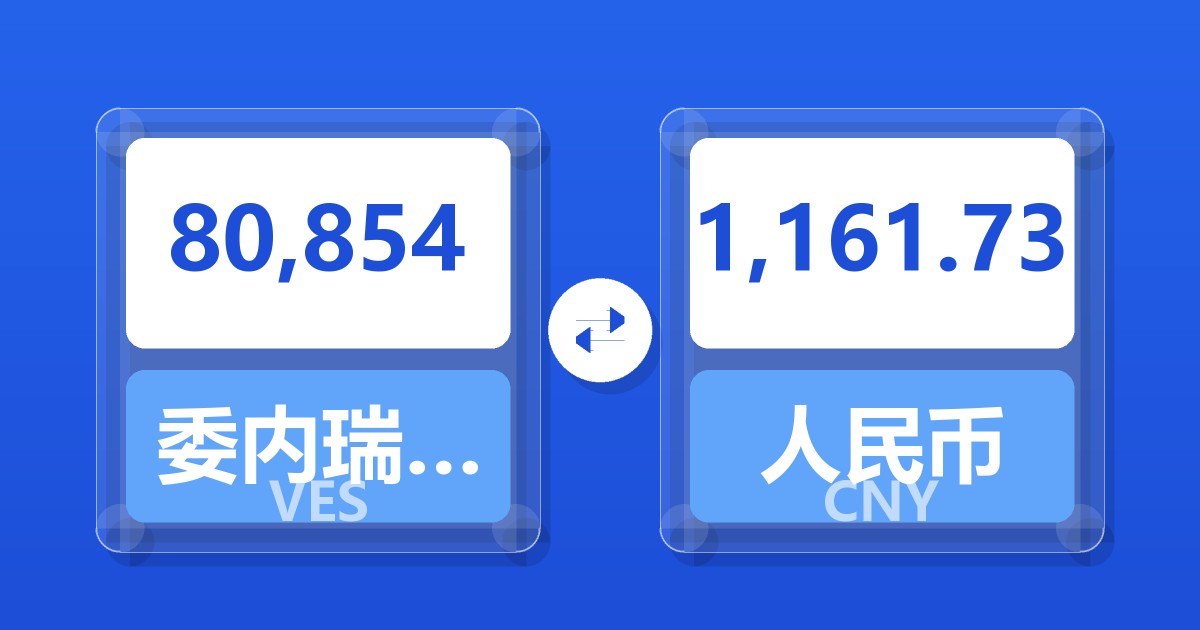 80,854委内瑞拉玻利瓦尔兑人民币