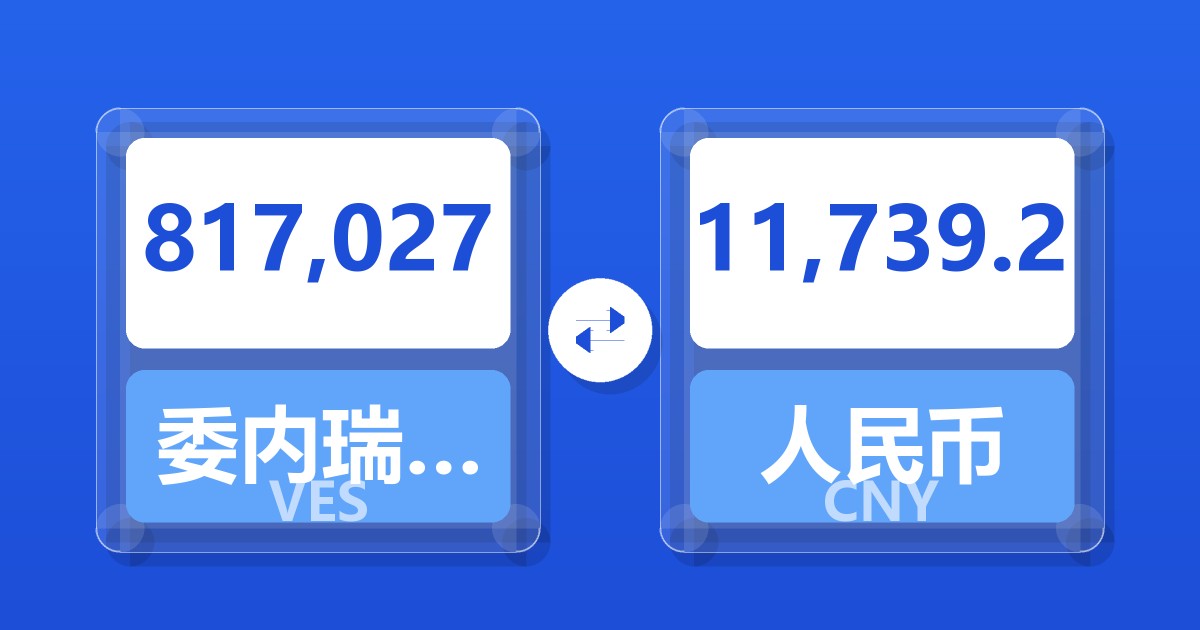 817,027委内瑞拉玻利瓦尔兑人民币
