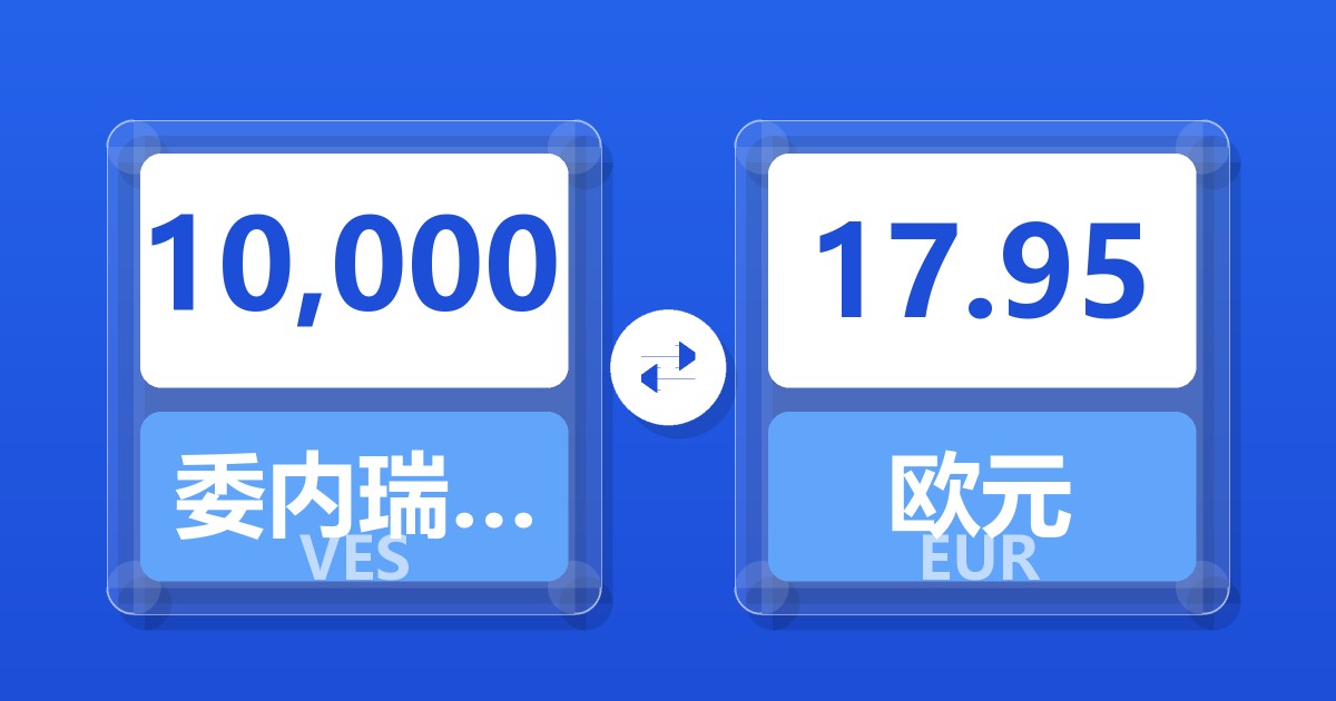 10,000委内瑞拉玻利瓦尔兑欧元