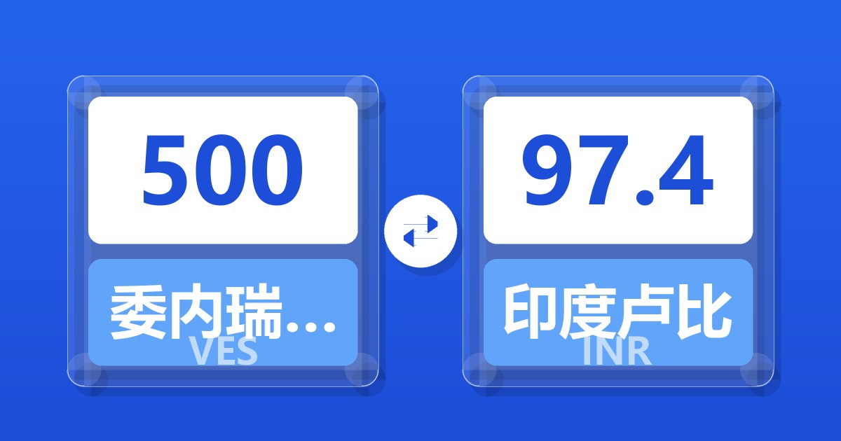 500委内瑞拉玻利瓦尔兑印度卢比