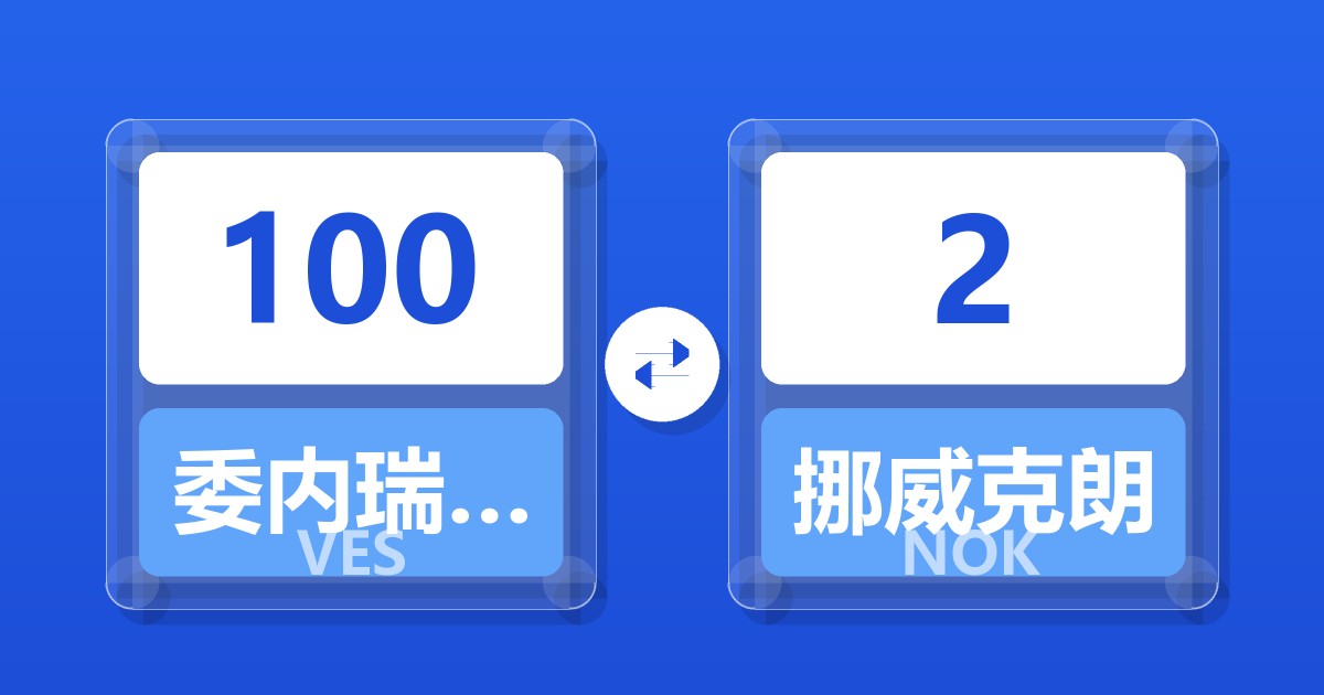 100委内瑞拉玻利瓦尔兑挪威克朗